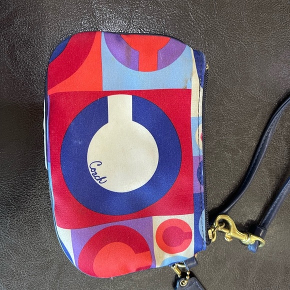 Coach Resort OP art satin wristlet - Picture 2 of 14